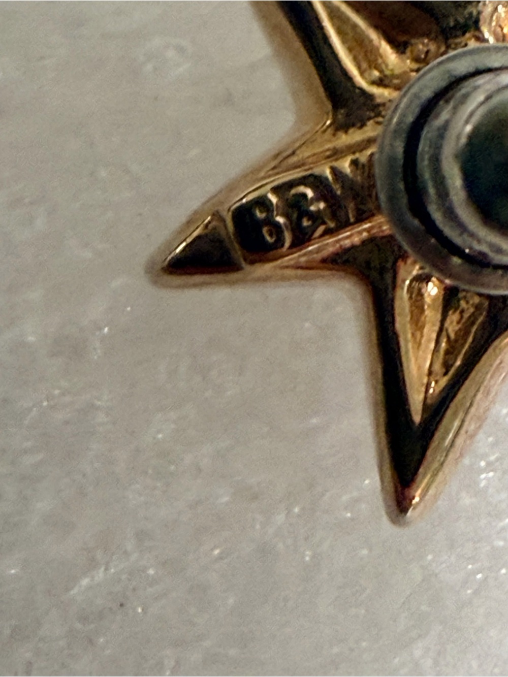Butler & Wilson Celestial Saturn & Star Earrings - Navy and Gold - Picture 3 of 6